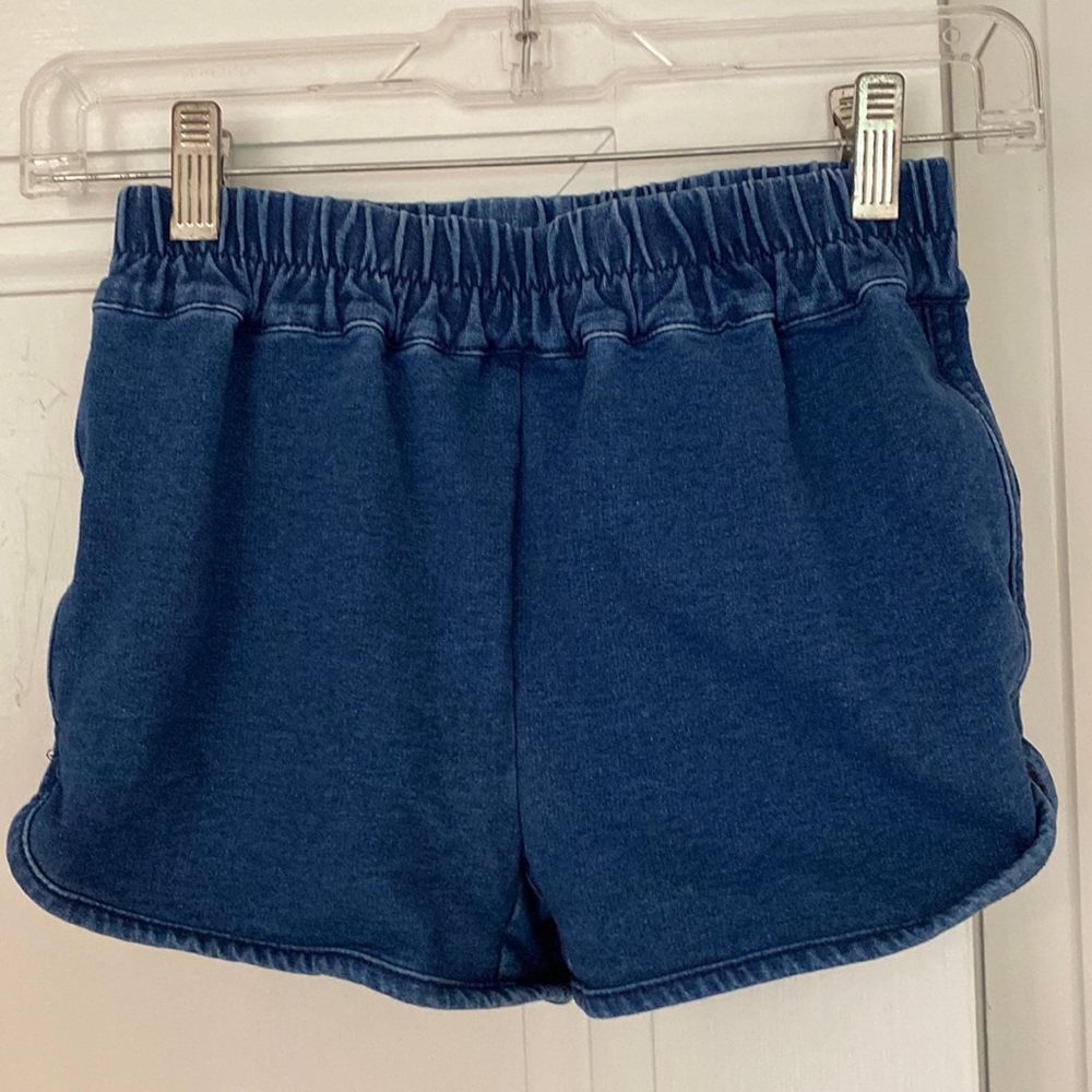 Splendid girls shorts; sz 12; blue; pull on; elastic waist; 100% cotton;ex cond